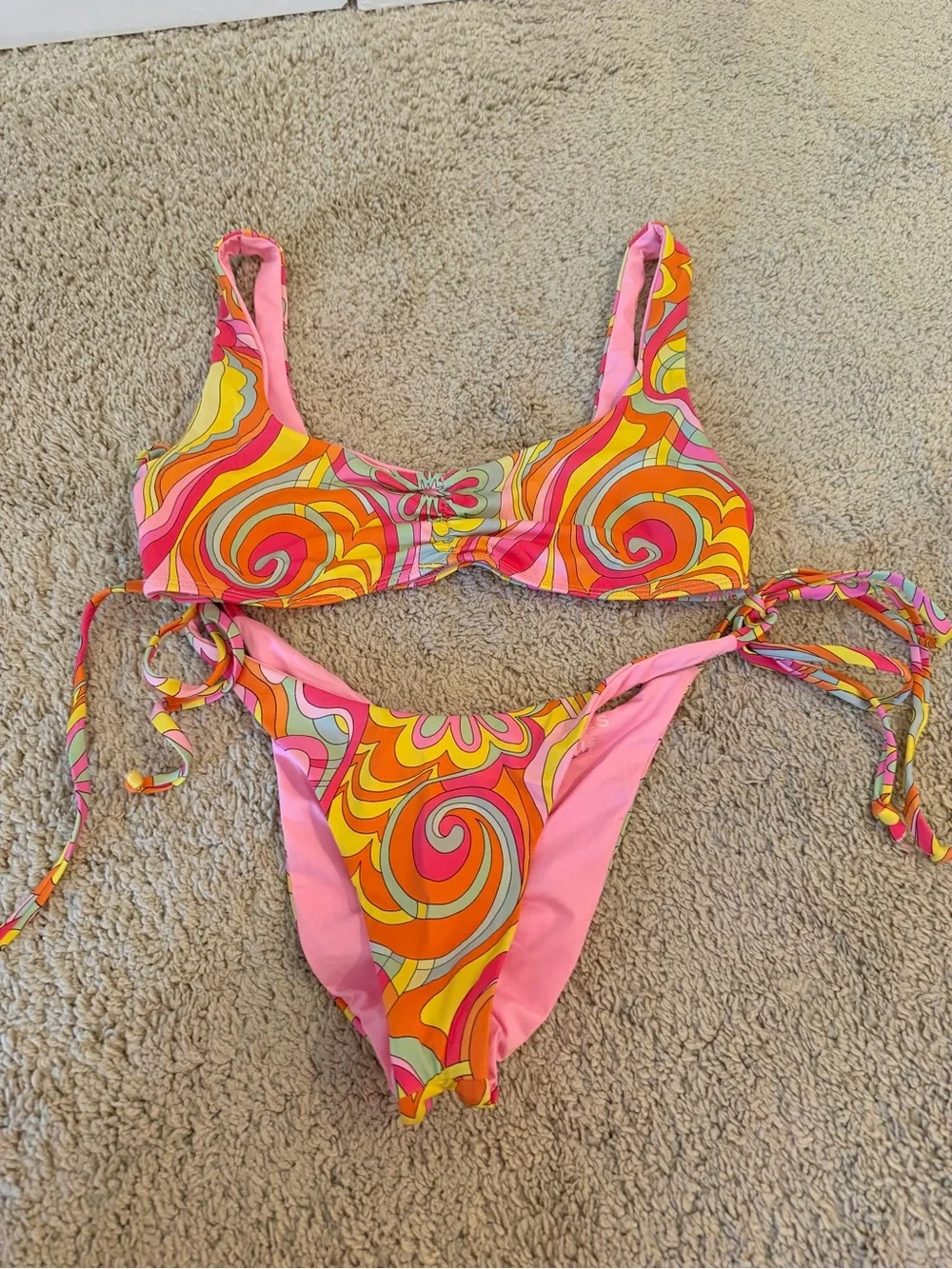 Frankie’s Bikinis Dexter Bralette Scoop Bikini Set